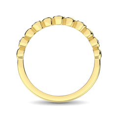 14K Yellow Gold 1/20 Ct.Tw.Diamond Stackable Band