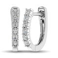 Load image into Gallery viewer, 10K White Gold 1/5 Ct.Tw.Diamond Hoop Earrings
