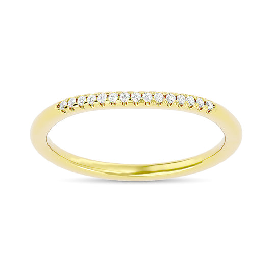 Diamond 1/20 ct tw Round-cut Wedding Band in 10K Yellow Gold