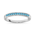 Load image into Gallery viewer, Aquamarine 1/4 Ct.Tw. Ladies Machine Band in 14K White Gold
