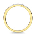 Load image into Gallery viewer, Diamond 1/6 Ct.Tw. Round and Baguette Stackable Ring in 14K Yellow Gold
