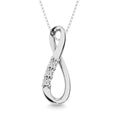 Load image into Gallery viewer, Sterling Silver Diamond Accent Infinity Pendant
