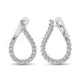 Load image into Gallery viewer, 14K White Gold Diamond 5/8 Ct.Tw. Hoop Earrings
