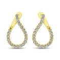 Load image into Gallery viewer, 14K Yellow Gold Diamond 4 Ct.Tw. Hoop Earrings
