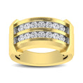 Load image into Gallery viewer, 10K Yellow Gold 1/5 Ctw Round Cut Diamond Mens Wedding Band
