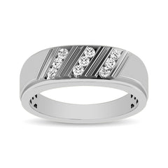 Diamond 1/2 ct tw Mens Ring in 10K White Gold