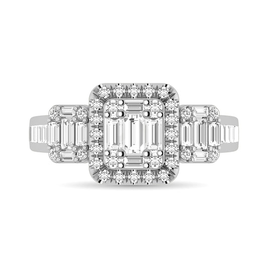 Diamond 7/8 Ct.Tw. Engagement Ring in 14K White Gold