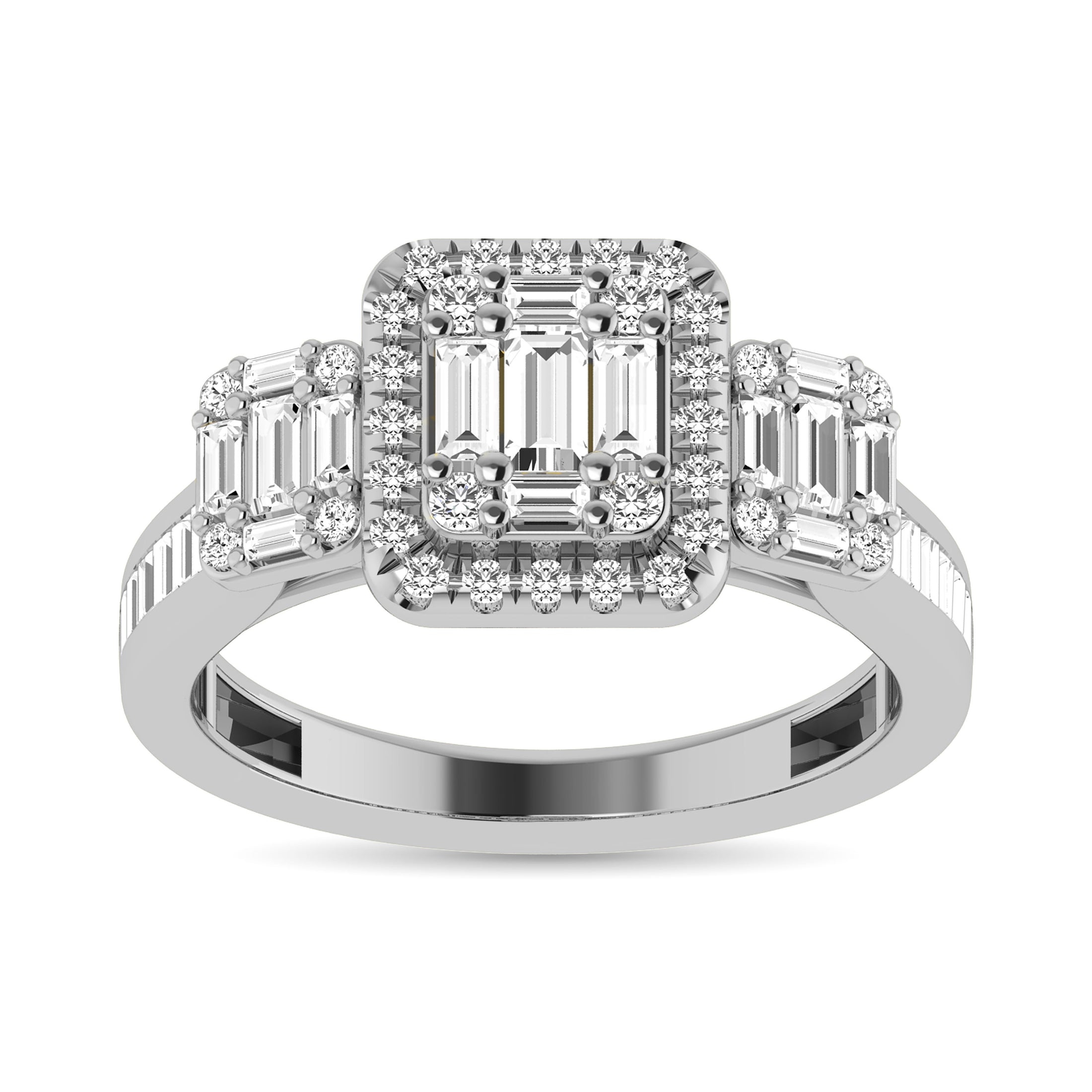 Diamond 7/8 Ct.Tw. Engagement Ring in 14K White Gold