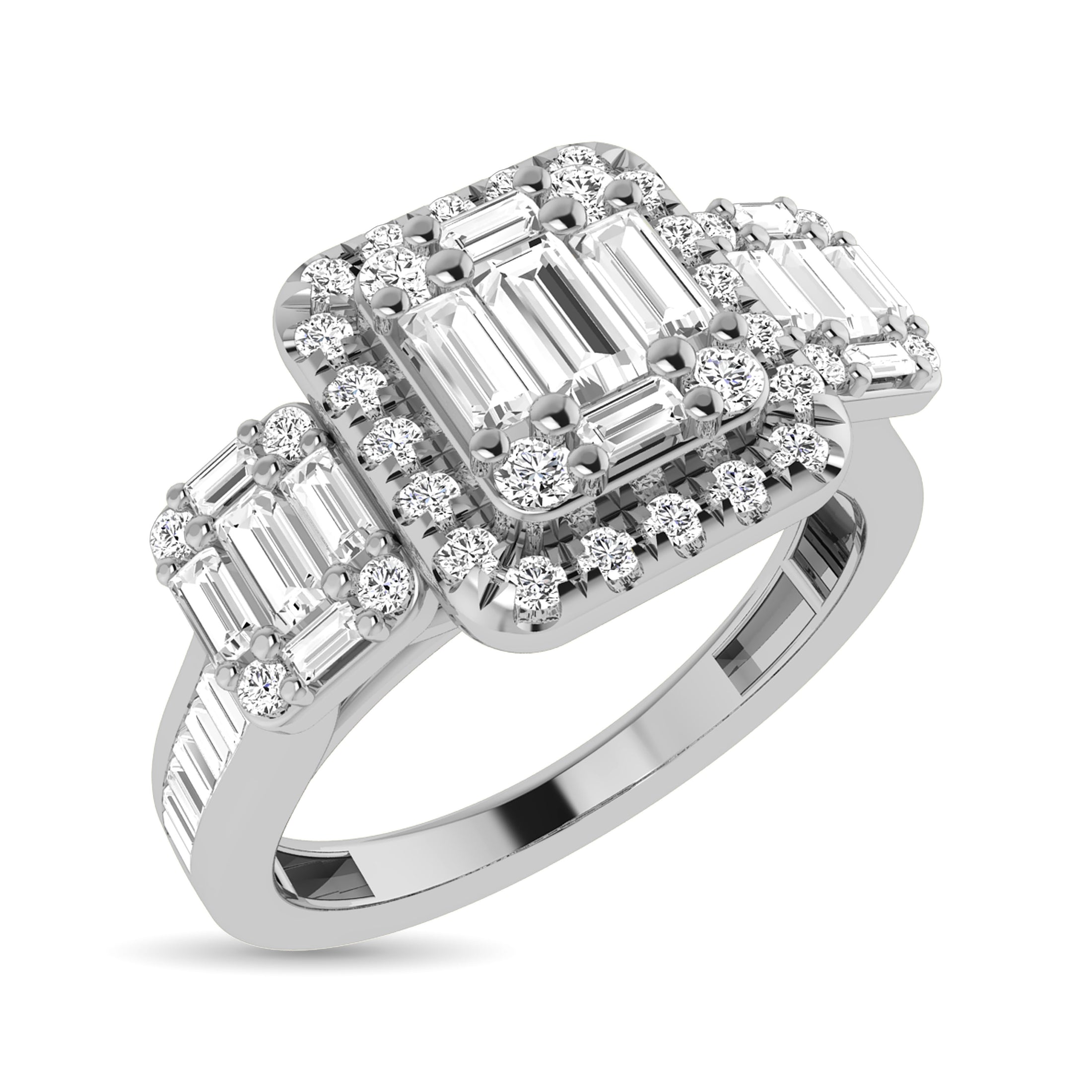 Diamond 7/8 Ct.Tw. Engagement Ring in 14K White Gold