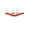 Load image into Gallery viewer, 14K Rose Gold Ruby 1/5 Ct.Tw. Curve Band
