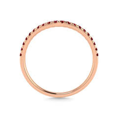 14K Rose Gold Ruby 1/5 Ct.Tw. Curve Band
