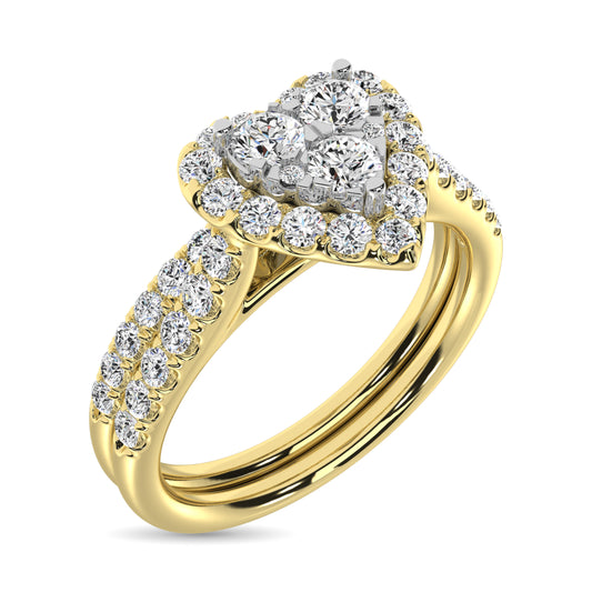 Diamond 1 Ct.Tw. Bridal Ring in 10K Yellow Gold