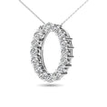 Load image into Gallery viewer, Diamond 3/8 Ct.Tw. Oval Shape Pendant in 14K White Gold
