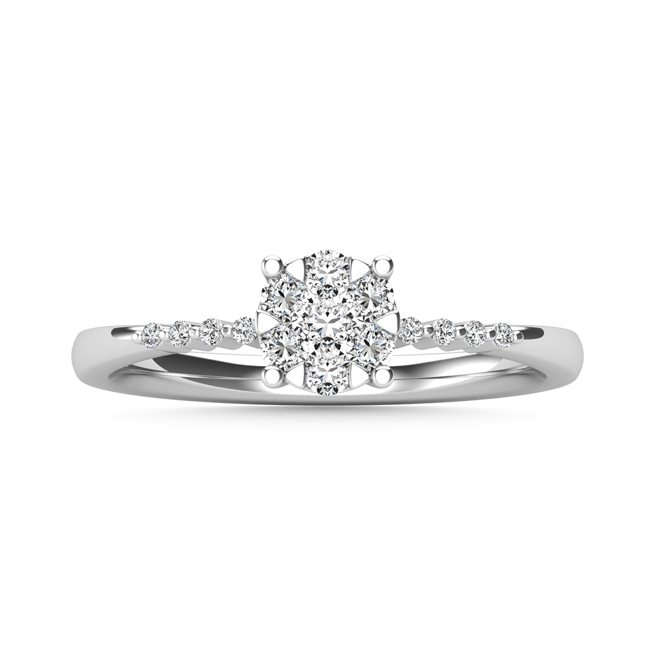 Diamond 1/4 Ct.Tw. Promise Ring in 14K White Gold