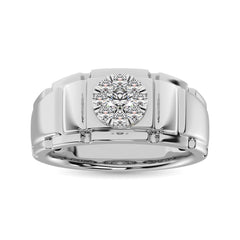 Diamond 1/2 Ct.Tw. Mens Fashion Ring in 14K White Gold