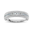 Load image into Gallery viewer, 14K White Gold Round and Baguette Diamond 2/5 Ct.Tw. Anniversary Band
