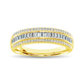 Load image into Gallery viewer, 14K Yellow Gold Round and Baguette Diamond 2/5 Ct.Tw. Anniversary Band
