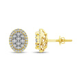 Load image into Gallery viewer, Diamond 3/4 ct tw Oval Shape Earrings  in 14K Yellow Gold
