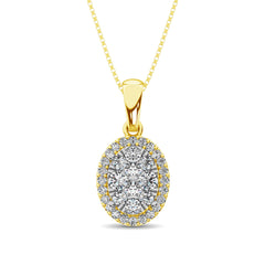 Diamond Fashion Pendant 5/8 ct tw Round Cut in 14K Yellow Gold