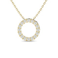 Load image into Gallery viewer, Diamond 1/4 Ct.Tw. Circle Pendant in 14K Yellow Gold
