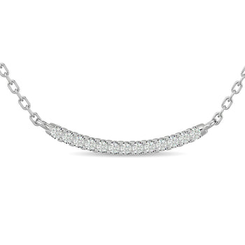 Diamond Round Cut Fashion Necklace 1/6 ct tw in 10K White Gold