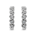 Load image into Gallery viewer, Diamond Hoop Earrings 1/10 ct tw in Sterling Silver
