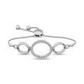 Load image into Gallery viewer, Diamond Circle Bracelet 1/6 ct tw in Sterling Silver
