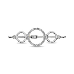Diamond Circle Bracelet 1/6 ct tw in Sterling Silver