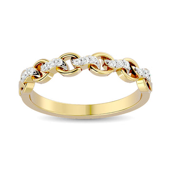 10K Yellow Gold 1/10 Ct.Tw. Diamond Fashion Ring
