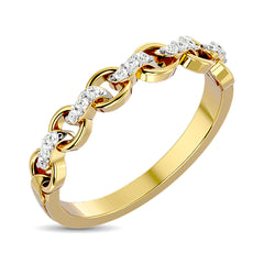 10K Yellow Gold 1/10 Ct.Tw. Diamond Fashion Ring