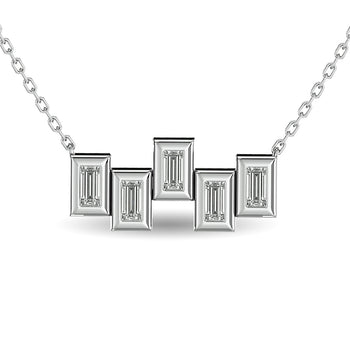 Diamond 1/6 Ct.Tw. Fashion Necklace in 14K White Gold