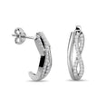 Load image into Gallery viewer, Diamond Fashion earrings 1/5 ct tw in 10K White Gold
