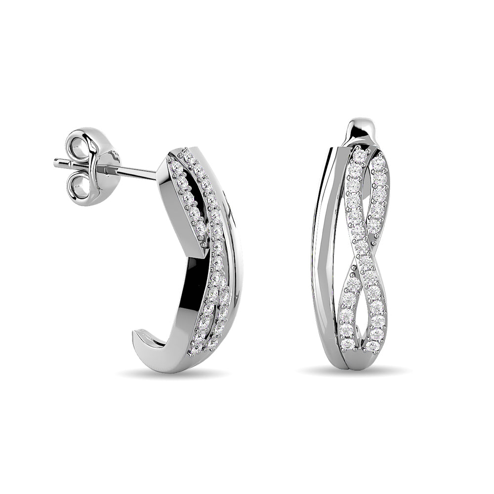 Diamond Fashion earrings 1/5 ct tw in 10K White Gold