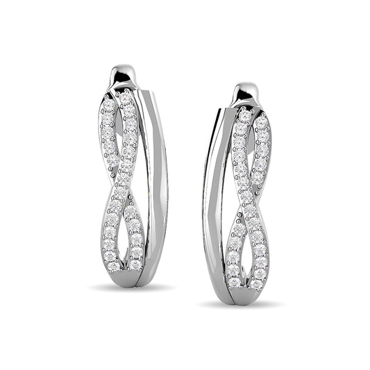 Diamond Fashion earrings 1/5 ct tw in 10K White Gold