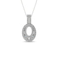 Load image into Gallery viewer, Diamond 5/8 Ct.Tw. Round and Baguette Fashion Pendant in 14K White Gold
