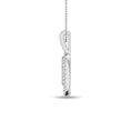 Load image into Gallery viewer, Diamond 5/8 Ct.Tw. Round and Baguette Fashion Pendant in 14K White Gold
