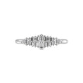 Load image into Gallery viewer, Diamond 1/4 Ct.Tw. Round and Baguette Fashion Ring in 10K White Gold
