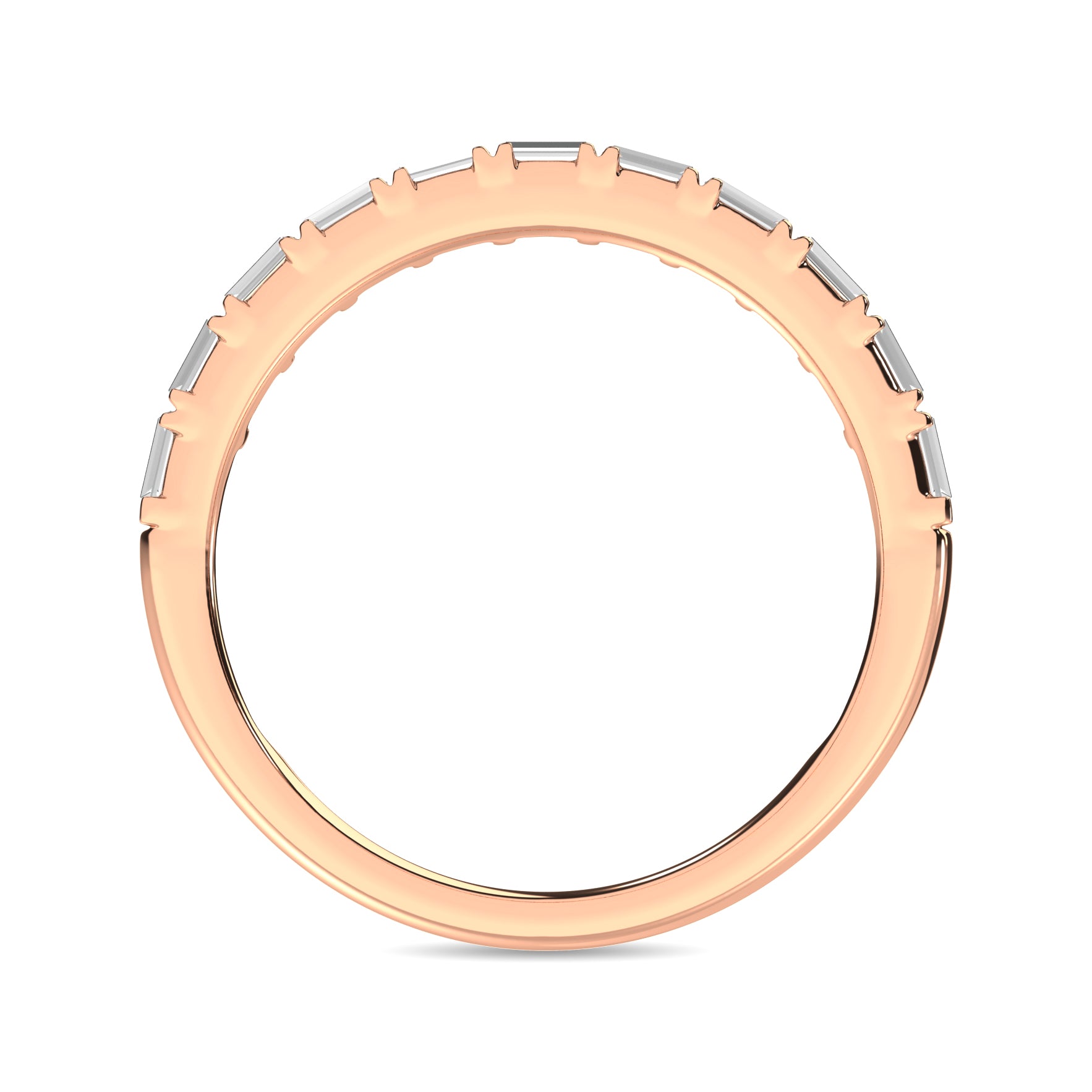 Diamond Anniversary Ring 1/50 ct tw in 14K Rose Gold