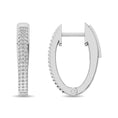 Load image into Gallery viewer, Diamond 1/4 ct tw Hoop Earrings in 10K White Gold
