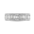 Load image into Gallery viewer, Diamond 1 Ct.Tw. Round and Baguette Fashion Band in 14K White Gold
