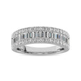 Load image into Gallery viewer, Diamond 1 Ct.Tw. Round and Baguette Fashion Band in 14K White Gold
