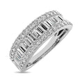 Load image into Gallery viewer, Diamond 1 Ct.Tw. Round and Baguette Fashion Band in 14K White Gold
