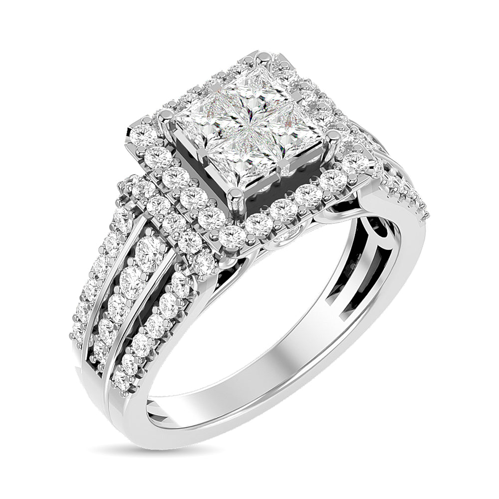 Diamond Engagement Ring 1 ct tw in 14K White Gold