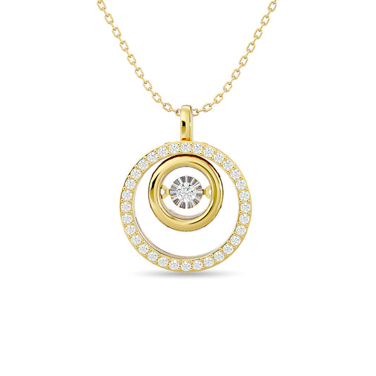 Diamond 1/4 ct tw Fashion Pendant in 14K Yellow Gold