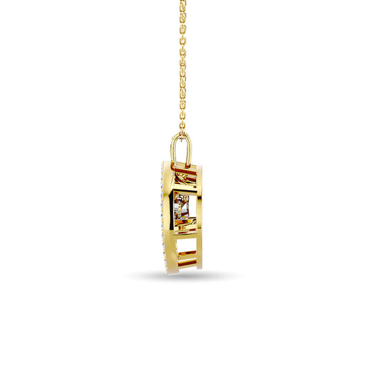 Diamond 1/4 ct tw Fashion Pendant in 14K Yellow Gold