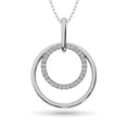 Load image into Gallery viewer, Diamond 1/8 ct tw Duel Circle Pendant in 10K White Gold
