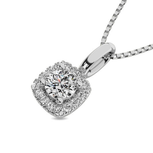 Diamond 1/5 ct tw Round Cut Fashion Pendant in 10K White Gold