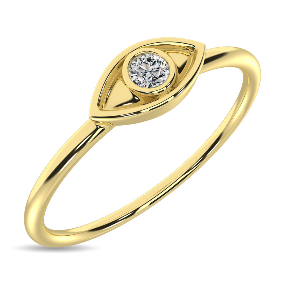 Diamond 1/20 ct tw Eye Ring in 10K Yellow Gold