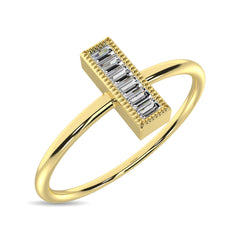 Diamond 1/20 ct tw Baguette Cut Fashion Ring in 10K Yellow Gold