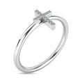 Load image into Gallery viewer, Diamond 1/20 ct tw Cross Ring in 10K White Gold
